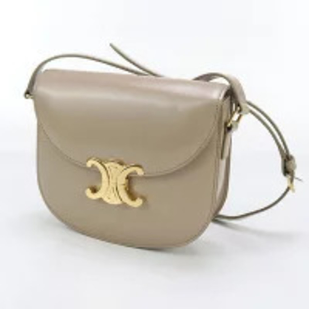Celine Crossbody Bag Cream Beige Triomphe Cream Tan